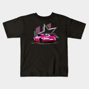 R35 GTR godzilla jdm vector art Kids T-Shirt